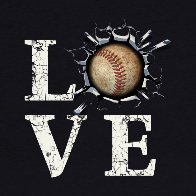 I Love Baseball LOVE Breakout Ball by Irregulariteez